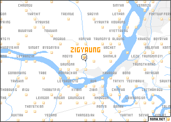 map of Zigyaung