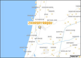 map of Zikhron Ya‘aqov