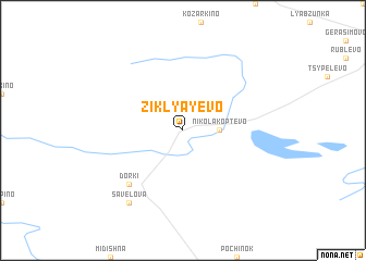map of Ziklyayevo
