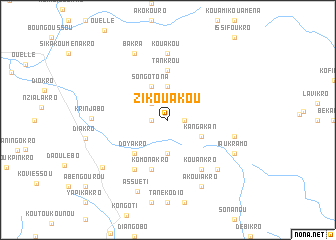 map of Zikouakou