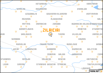 map of Žilaičiai