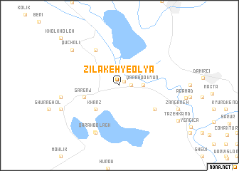 map of Z̄īlakeh-ye ‘Olyā