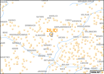 map of Žilići