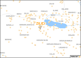 map of Žilići