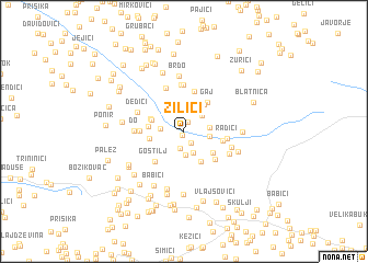 map of Žilići