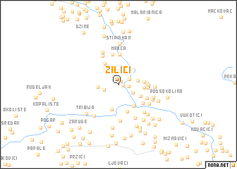 map of Žilići