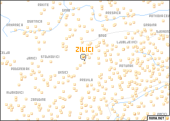 map of Žilići