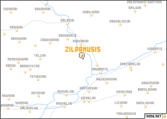 map of Žilpamūšis