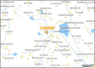 map of Zimapán