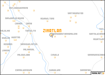 map of Zimatlán