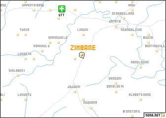 map of Zimbane