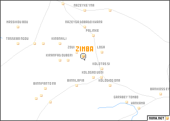 map of Zimba