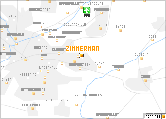 map of Zimmerman