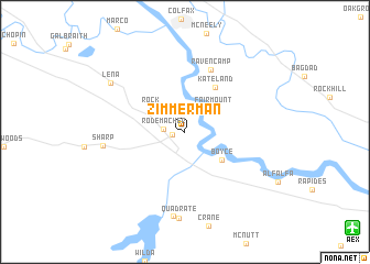 map of Zimmerman