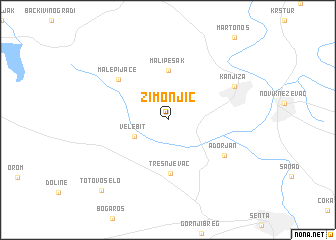 map of Zimonjić