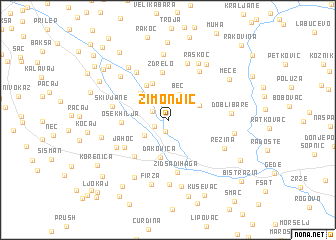 map of Zimonjić