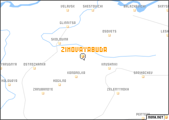 map of Zimovaya Buda