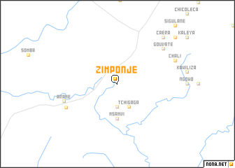 map of Zimponje