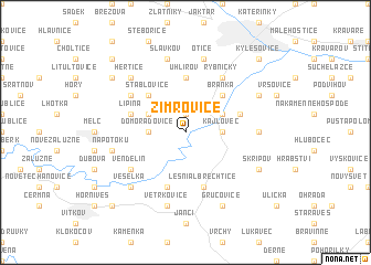 map of Žimrovice