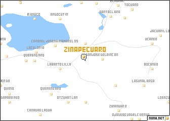 map of Zinapécuaro