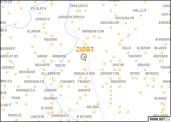 map of Zinat