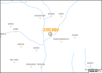 map of Zinchov