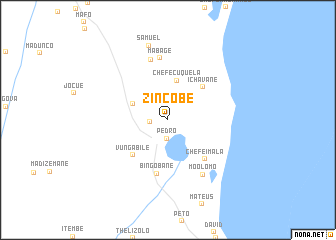 map of Zincobe