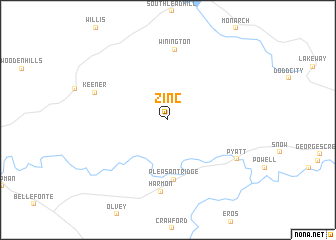 map of Zinc