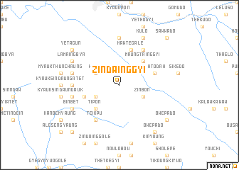 map of Zindainggyi