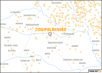 map of Zindi Falak Sher