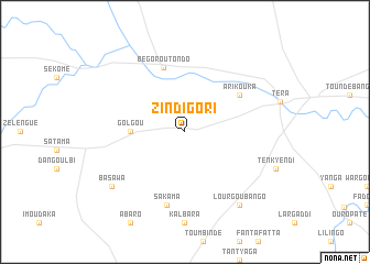 map of Zindigori