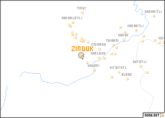 map of Zinduk