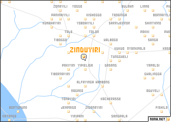 map of Zinduyiri