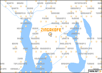 map of Zingakofe