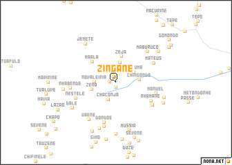 map of Zingane