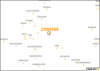 map of Zinhosse