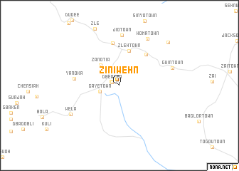 map of Ziniwehn