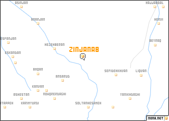 map of Zīnjanāb