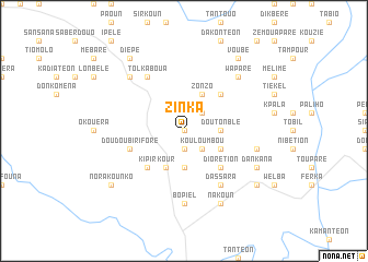 map of Zinka