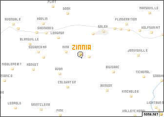 map of Zinnia