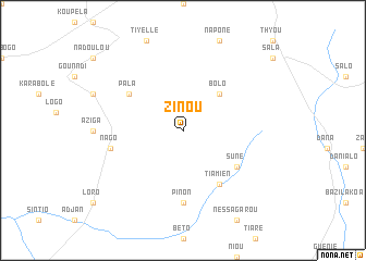 map of Zinou