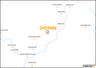 map of Zinzénou