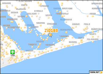 map of Ziogba