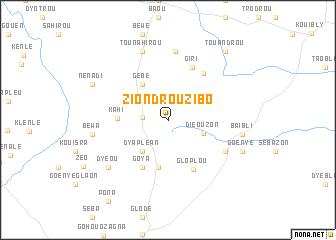 map of Ziondrou Zibo