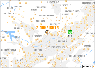 map of Zion Heights