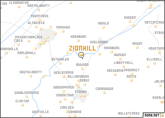 map of Zion Hill