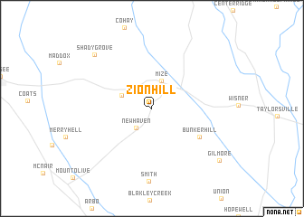 map of Zion Hill