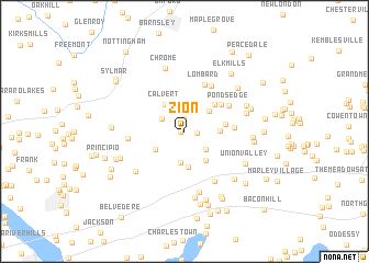 map of Zion