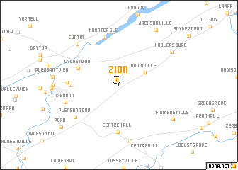 map of Zion