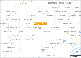 map of Zipacón